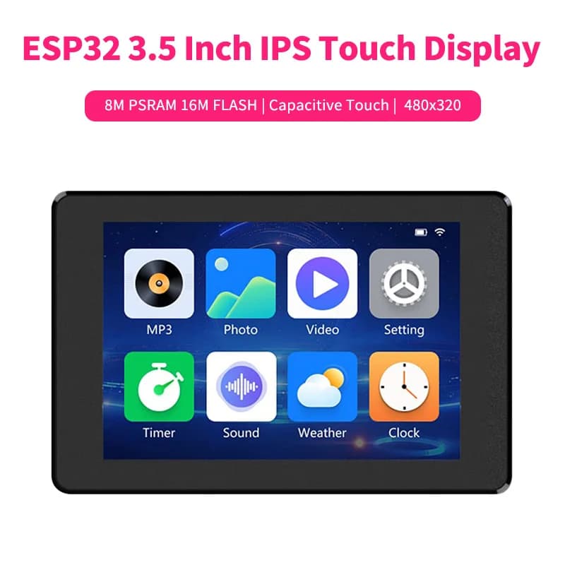 ESP32 MCU 3.5 Inch IPS capacitive touch screen 480x320 8M PSRAM 16M FLASH for development support Arduino LVGL WiFi Bluetooth