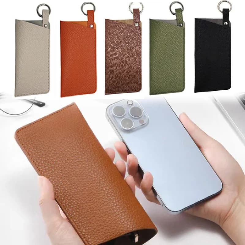 Leather Glasses Bag Portable Sunglasses Organizer Dustproof Glasses Storage Box For Travel Versatile Glasses Case Organizer