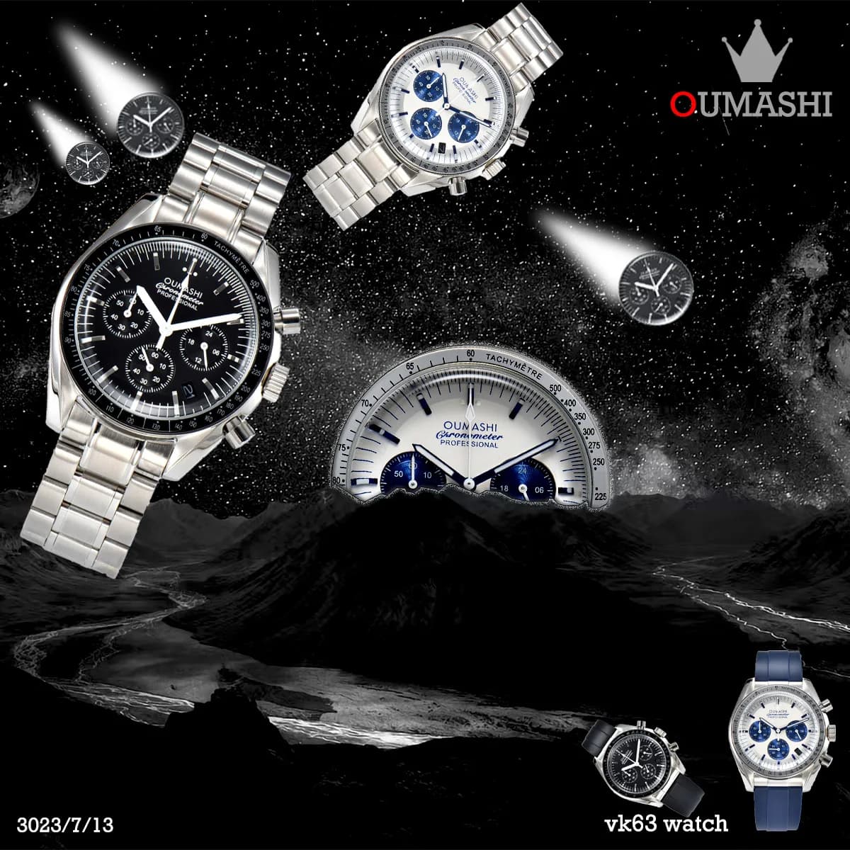 Moons Men's Watch for Man Fashion Quartz Watch Waterproof Chronograph AR Sapphire Glass 40mm stainless steel waterproof case