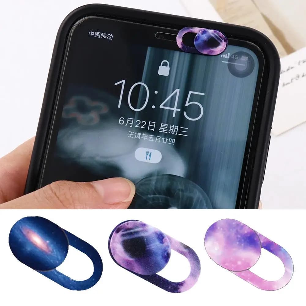Copriobiettivo Scorrevole per Telefono con Motivo Cielo Stellato, Protezione Antispia per Fotocamera e Webcam