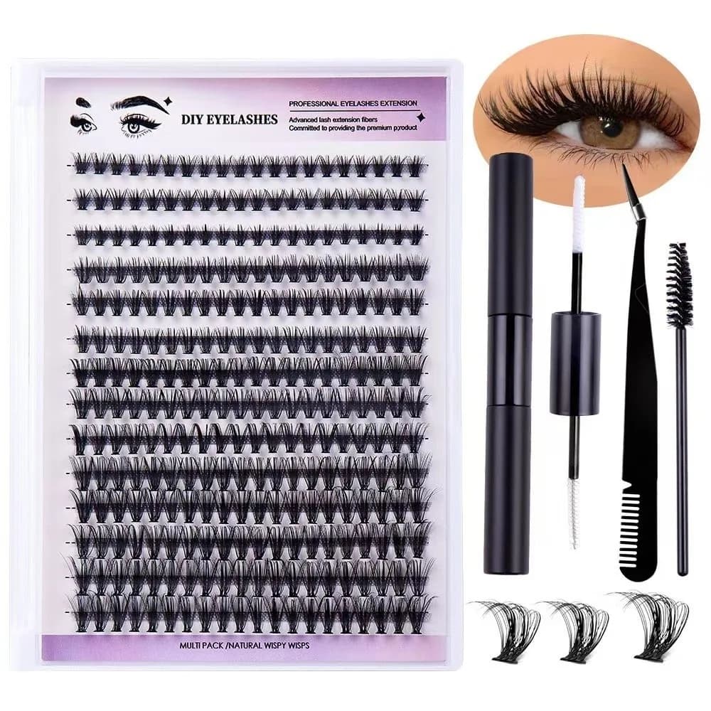 8-12mm Facili to Apply, Extension Eyelashes to You, Eyelashes with Brushes, Wall decal and Sealing for Individual Eyelashes