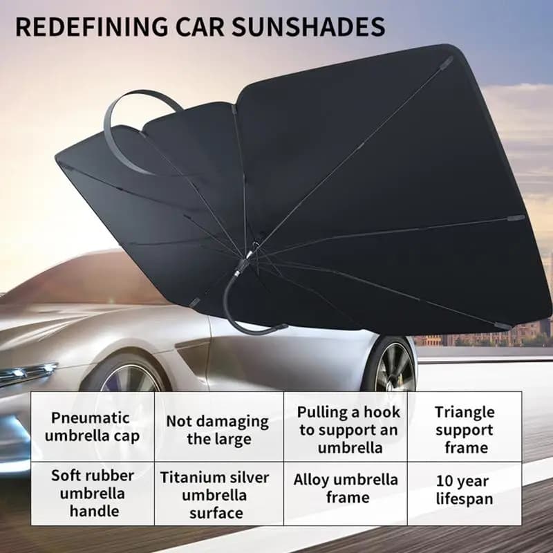 Parasole per parabrezza per auto Parabrezza per auto Protezione pieghevole per blocco UV e copertura per la privacy Blocco ombrello per