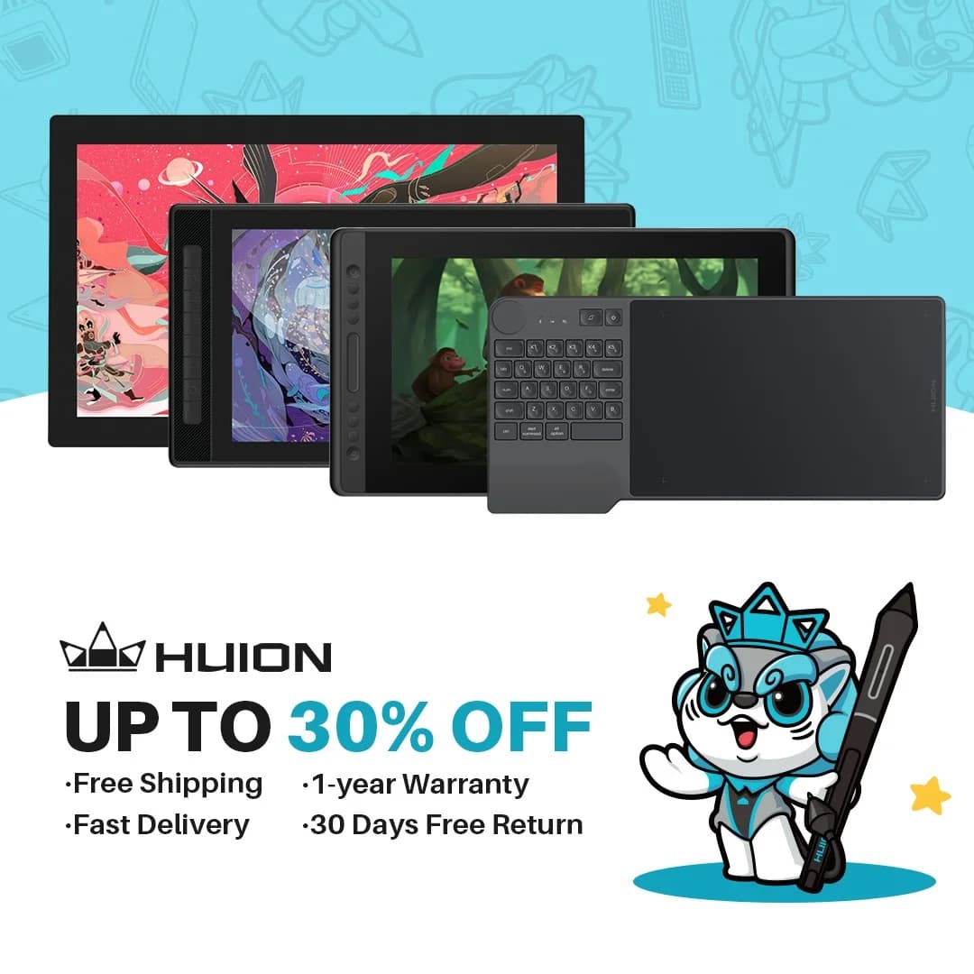 Huion US Tavoletta grafica per disegno con penna Schermo Kamvas 12, Kamvas 13, Kamvas 16, Kamvas Pro 13/16 HS611 KD200