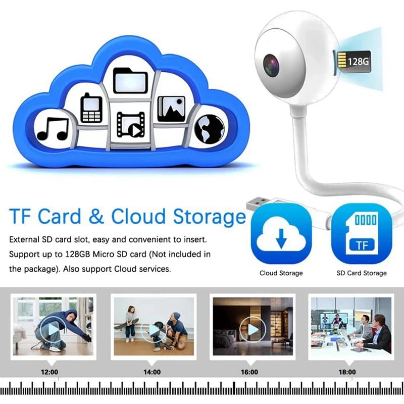 Telecamera Baby Monitor Tuya Smart App 3MP HD USB Telecamera IP WiFi per interni domestici Telecamera di sicurezza CCTV per bambini