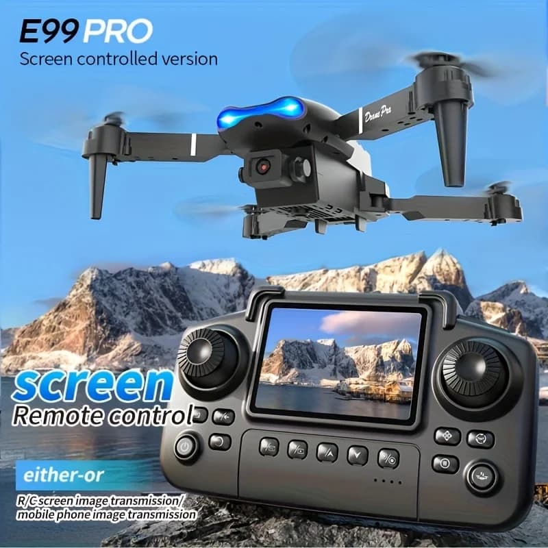 The 2026 Upgraded E88PRO MAX Foldable Drone Features Dual Cameras, Extra Batteries, an 8K Screen for Remote Control, and One-click Return-to-home Functionality. Suitable for Beginners, It's an Ideal Independence Day or Holiday Gift.