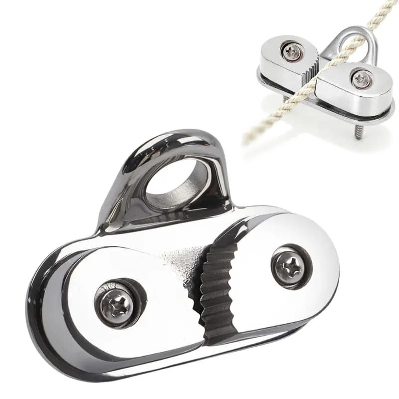 for 316 Stainless Steel Rope Clip Marine Rope Snap Elastic Buffer Accessories Pilates Rope Clamp Tool