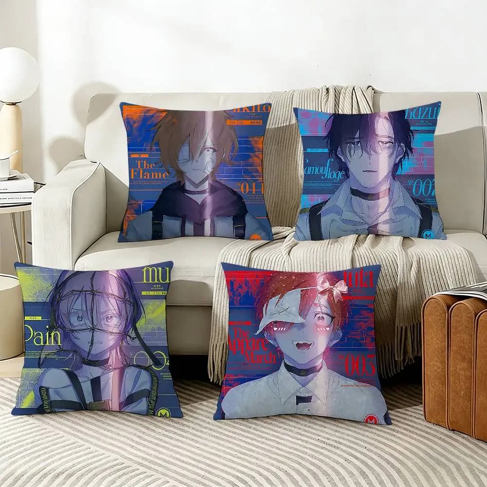 M-Milgram Shidou Kirisaki Es Haruka Sakurai Yuno Kashiki Mu Kusunoki Pillow Case Living Room Sofa Cushion Cover