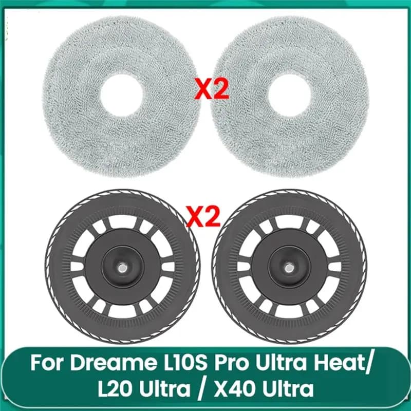 AEE2-Piastre di ricambio per la pulizia del pavimento per aspirapolvere robot Dreame L10S Pro Ultra Heat, L20 Ultra, X40 Ultra