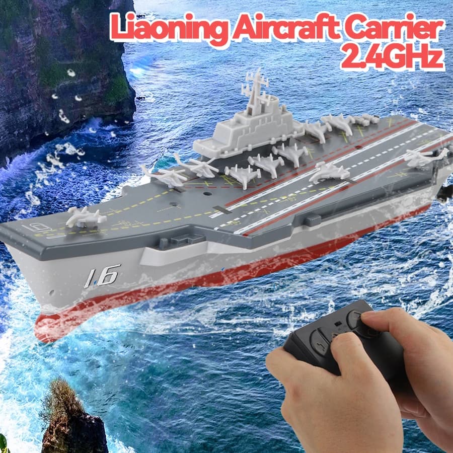 Rc Boat Mini Aircraft Carrier Toys for Boys Electric Military Warship Remote Control Boats modello di nave giochi da bagno regali per bambini