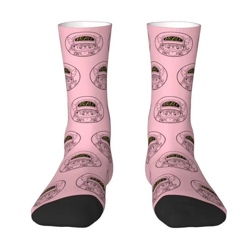 Personalized socks Dr S-Slump Arale Norimaki for men, unisex socks with 3D print, elegant socks with manga print