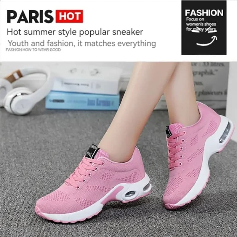 Wholesale Of Foreign Trade, Cross-border Distribution Of Spring And Summer Air Cushion Running And Flying Woven Sports Shoes