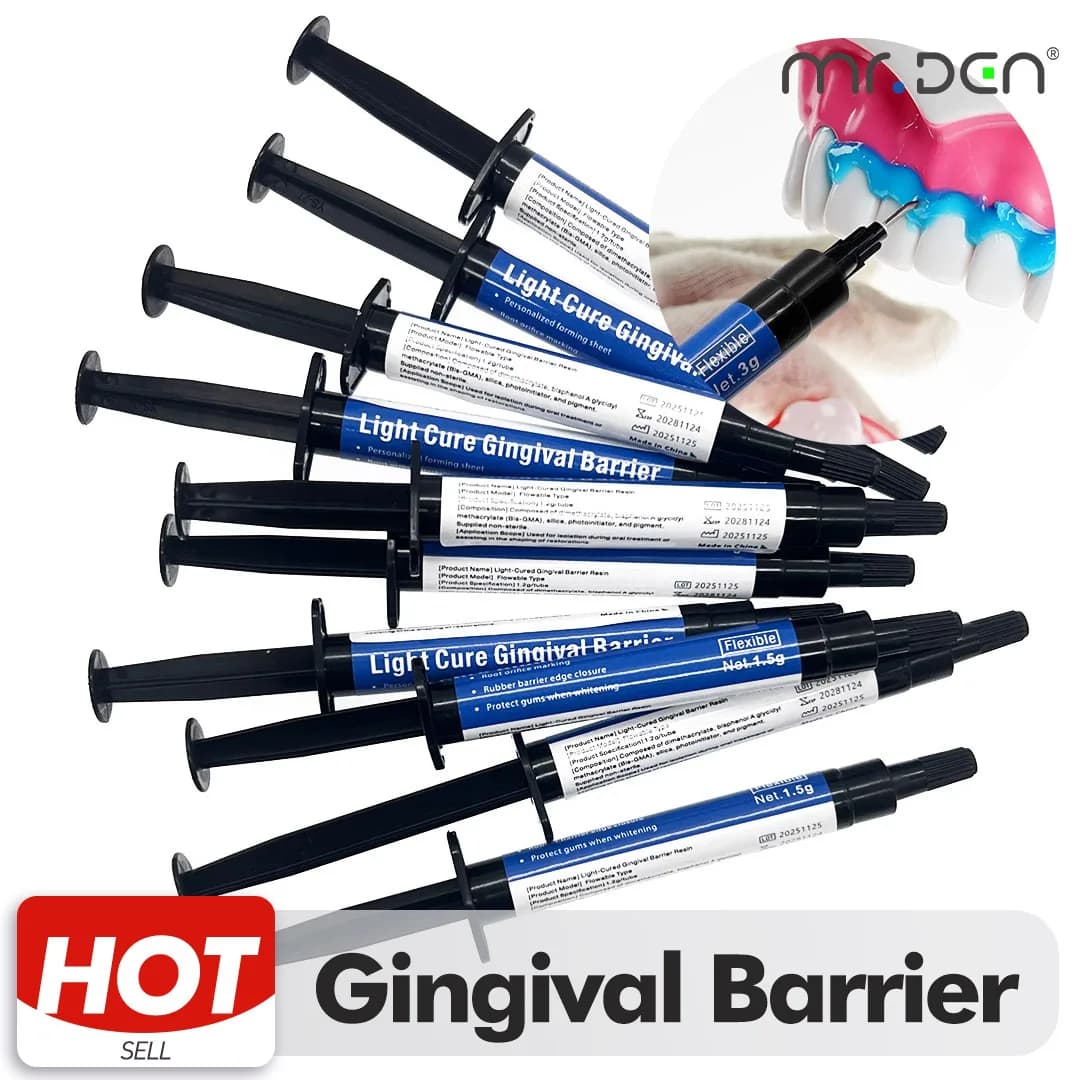 Dental gum protection Blue barrier Photopolymerizing resin fast curing kit cold light whitening Barrier Ortho Gingival restoration