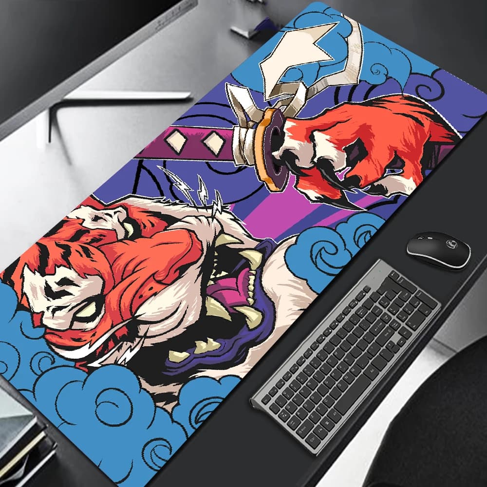 E-sports Tiger XXL Mouse Pad Laptop da gioco Mousepad Gamer Tappeto carino Tappeti Tappetino per tastiera Protezione da scrivania Tappetini per mouse Cartoon Anime