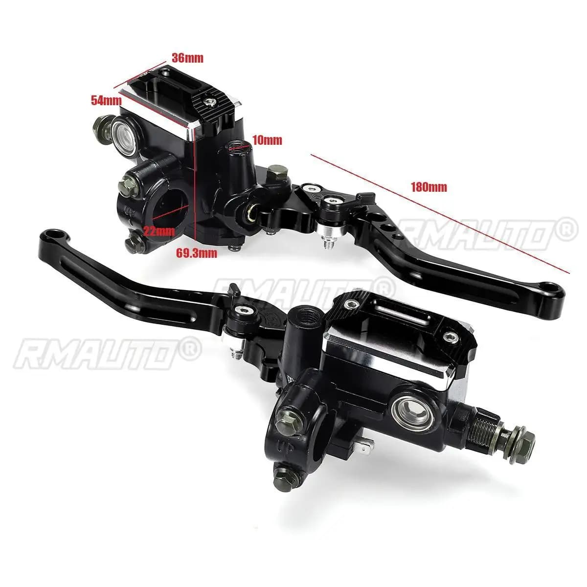 7/8" 22mm Universal Motorcycle Hydraulic Brake Pump Clutch Lever Master Cylinder Reservoir for 50cc-300cc Sport Bike Street ！！