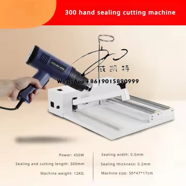 Macchina per pistola termoretraibile manuale da 60 cm di vendita calda Macchina per taglio e sigillare film da imballaggio in plastica termoretraibile da 18 pollici