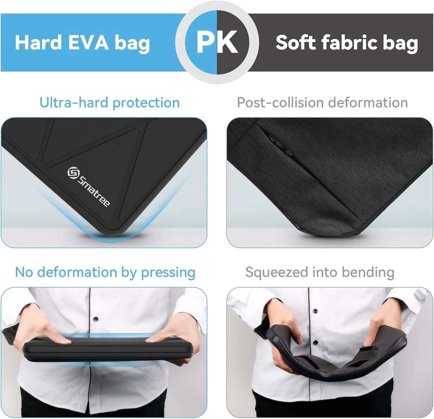 Custodia protettiva rigida in EVA Smatree compatibile con laptop Lenovo Yoga Slim 7 Pro Gen 6 da 16 pollici, borsa per notebook anti-shock