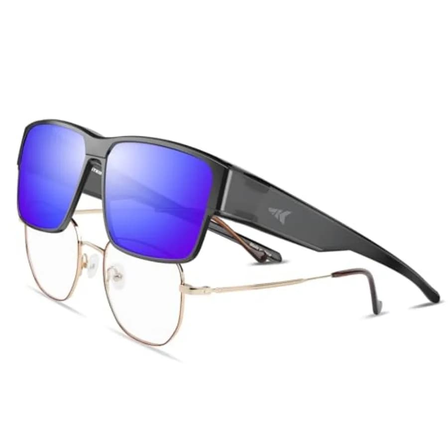 Occhiali da Sole Polarizzati Molino Fit-Over, Protezione UV400, Occhiali Sportivi Ultraleggeri Avvolgenti per Pesca, Lenti TAC