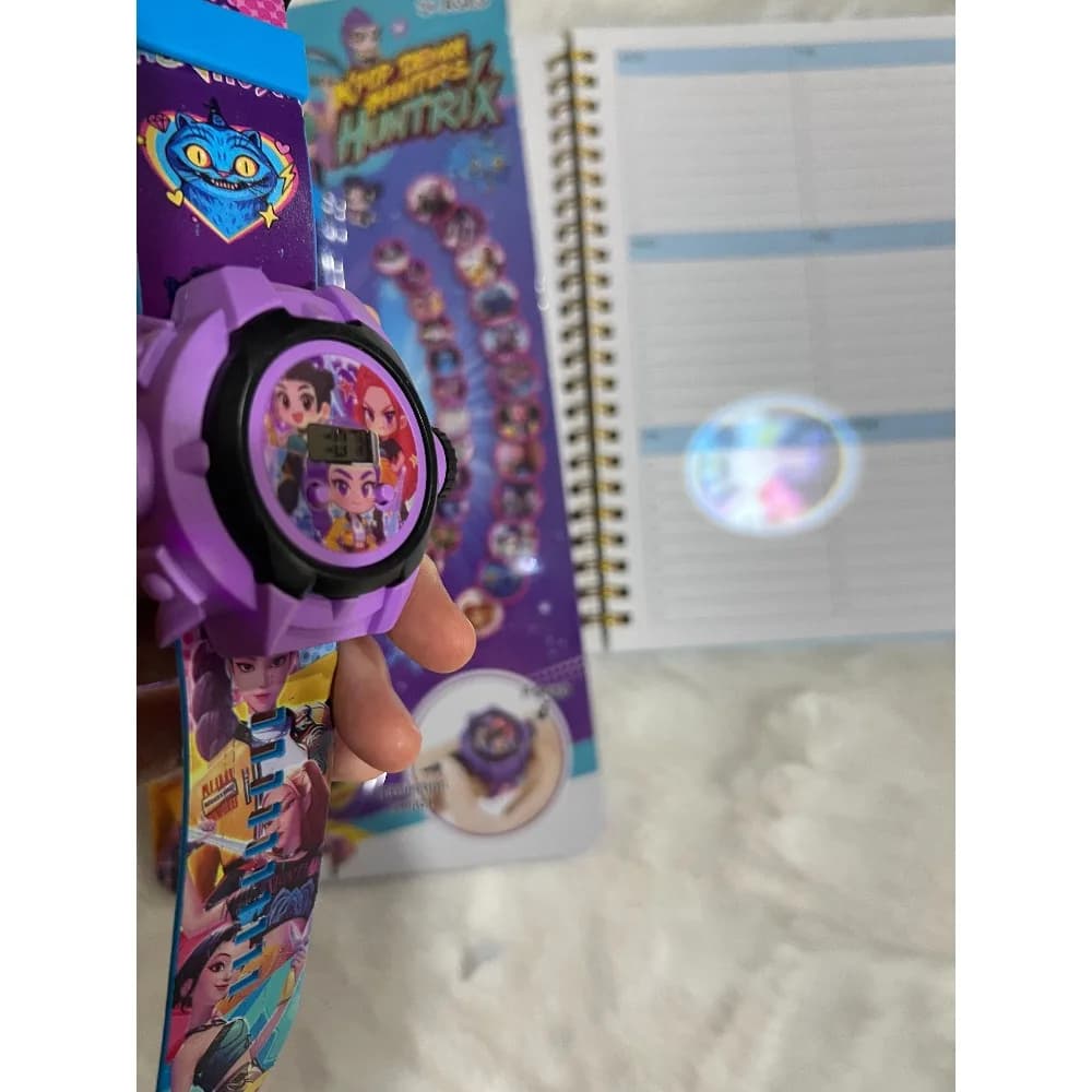 Nuovo orologio proiettore K-POP Devil Hunter per bambini, orologio elettronico multifunzione, braccialetto giocattolo, regalo di compleanno