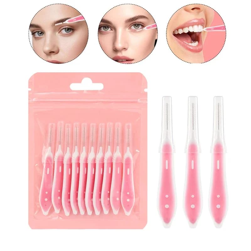 10 pieces eyebrow brush mini brush for lifting eyebrows disposable makeup tool for eyelashes tooth brush interdental extension eyelashes supplies