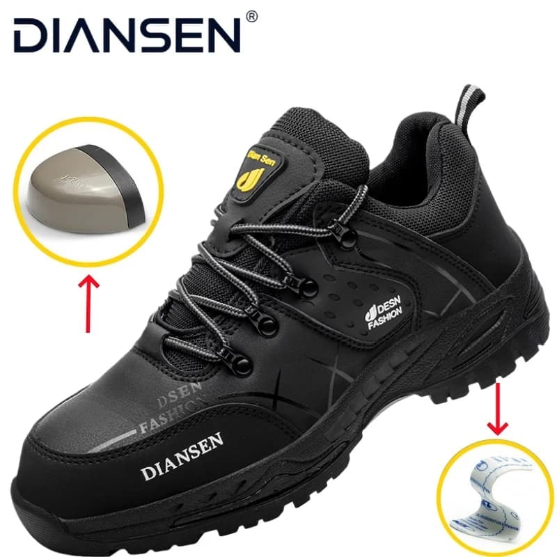 Labor Protection Shoes Anti Smashing Anti Piercing Steel Toe Cap Anti Slip Safety Shoes Wear-resistant Protective Hiking Sneaker