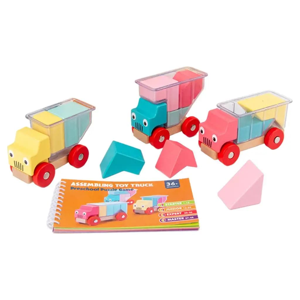Blocchi di Costruzione in Legno per Bambini Unisex, Gioco di Assemblaggio per Ragazzi