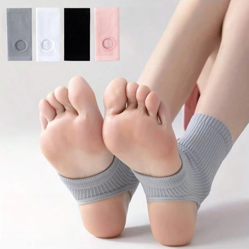 1Pair Compression Ankle Socks Breathable Moisture Wicking Knitted Ankle Support Socks for Yoga Unisex