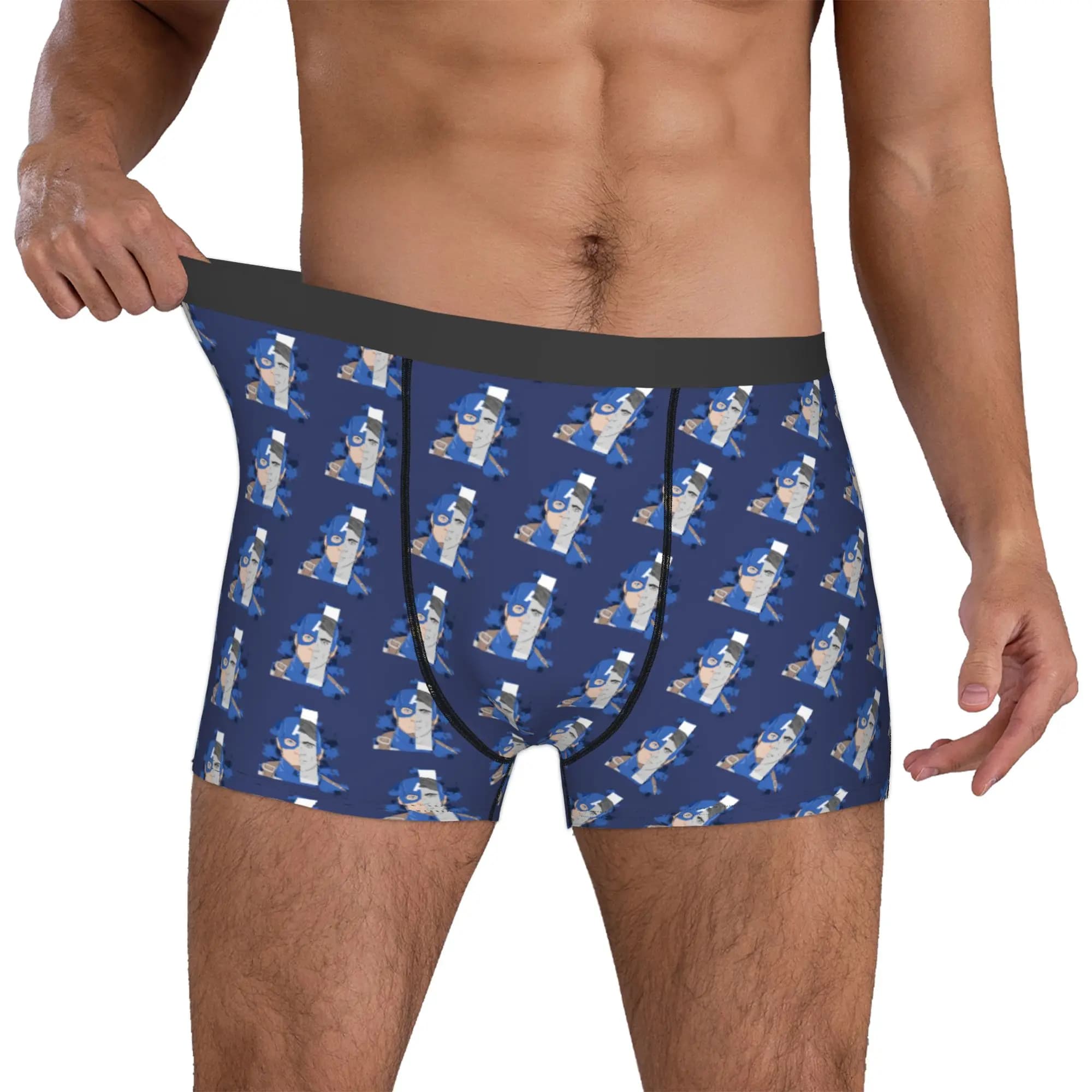 Boxer da Uomo Personalizzati con Motivi Anime e Supereroi, Morbidi e Confortevoli