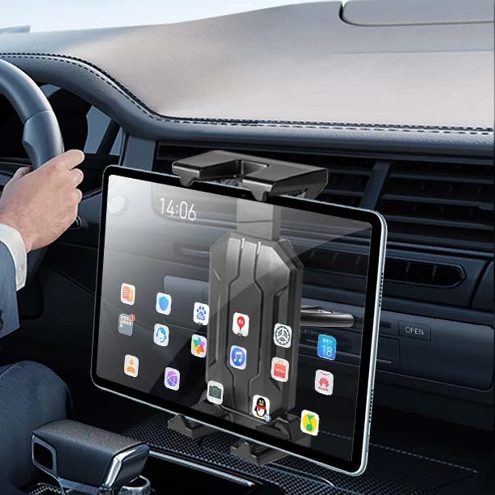 Supporto universale per tablet con slot per CD, supporto per cellulare, per iPad da 4 a 14 pollici, Xiaomi Tab, smartphone, navigazione GPS
