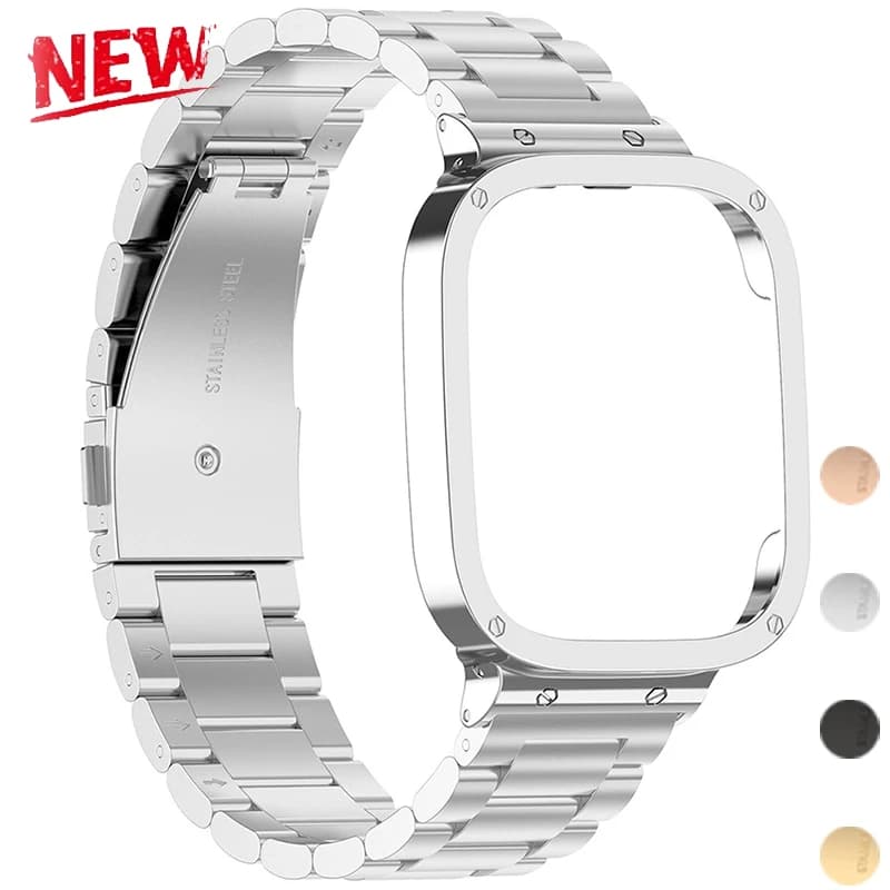 Cinturino in acciaio inossidabile per Redmi Watch 3 Active/Lite Smart Watch + custodia protettiva per cinturino Xiaomi Redmi Watch 3