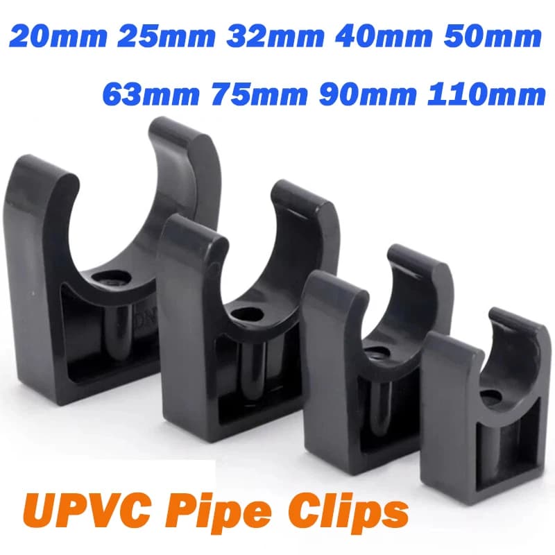 Fascette per tubi Fascette per tubi in PVC 20/25/32/40/50/63/75/90/110mm Clip per tubi aperti Morsetto per tubi fisso Supporto Raccordi per tubi di irrigazione da giardino