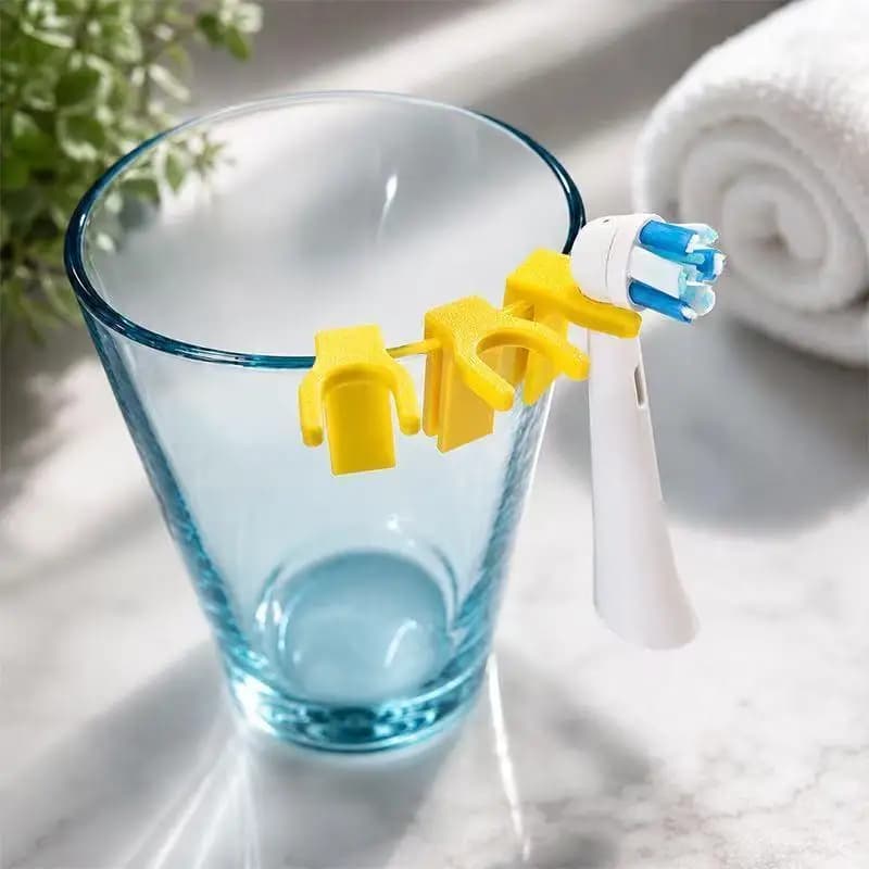 1/2/3Pcs U-shaped Toothbrush Holder Clamp, Cup Side Mount Space Saving Electric Toothbrush Head Storage Bathroom Organizer