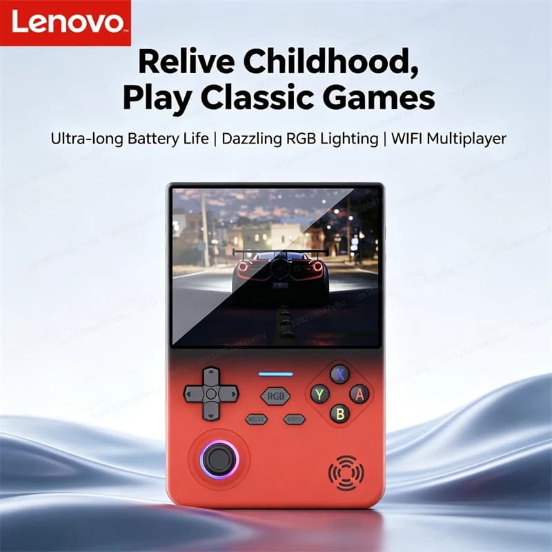Console di Gioco Portatile Lenovo Open Source G02, Sistema Linux 64Bit, Schermo IPS da 4.5", Lettore di Videogiochi Tascabile 64GB/128GB