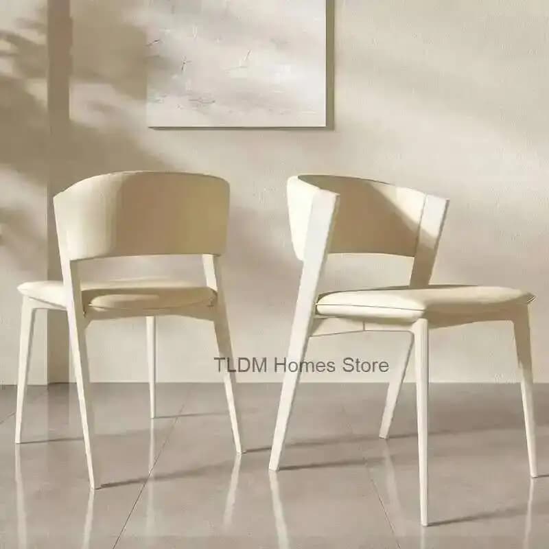 Sedia di Lusso Impermeabile dal Design Estetico, Sedie da Pranzo Nordiche Ergonomiche Moderne, Chaise in Metallo, Arredamento Confortevole per la Casa con Cuscino