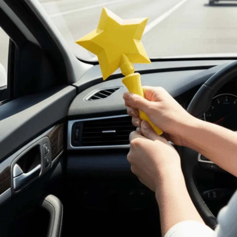 Supporto per Carte di Credito Creativo Stampato in 3D, Portatile, Staccabile, a Forma di Bacchetta Magica, Leggero e Carino, per Viaggi