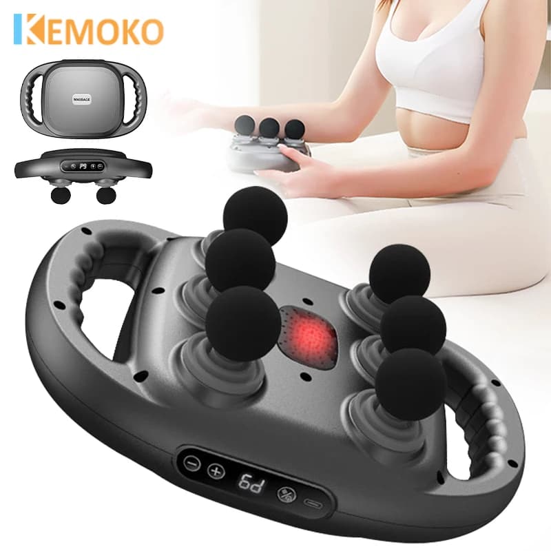 High Frequency Vibration 6-head Electric Gun Body Back & Life Collo Spalla Massage Healthcare Muscle Relaxation
