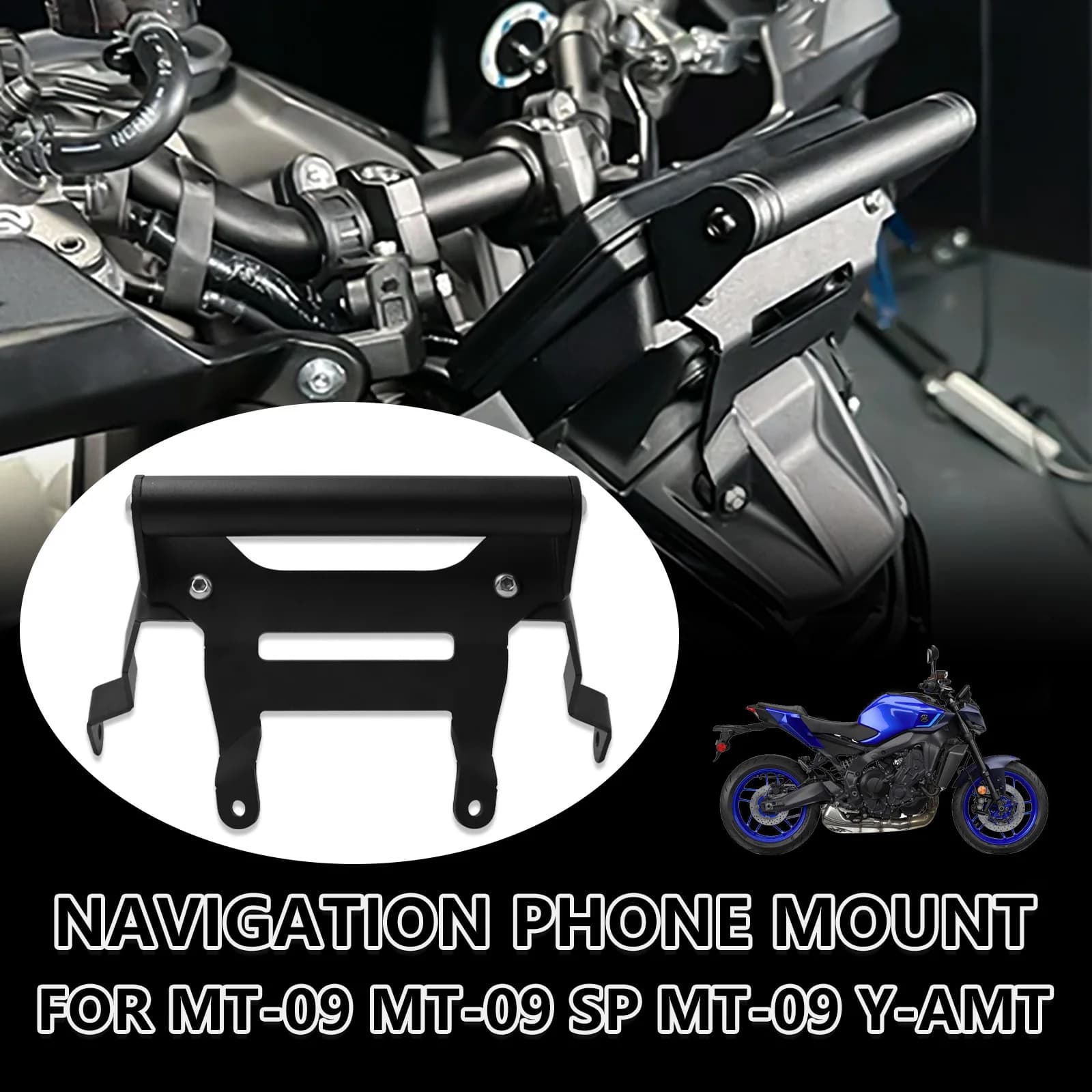Moto di Navigazione GPS Supporto Del Telefono Staffa di Supporto Del Telefono Mobile Del Basamento Barra di Estensione Per YAMAHA MT-09 MT09 SP Y-AMT 2024-2025
