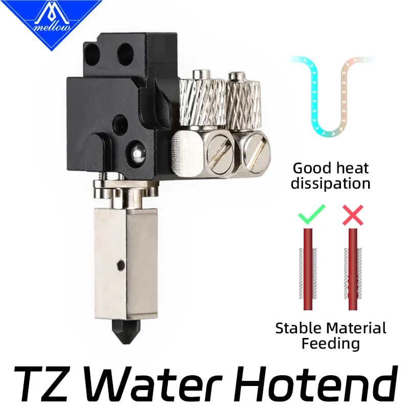 Morbido fai da te TZ acqua Hotend per aggiornamento Bambu Lab X1 X1C P1P P1S Voron Blv stampante 3D uso con estrusore in metallo per ridurre l'intasamento