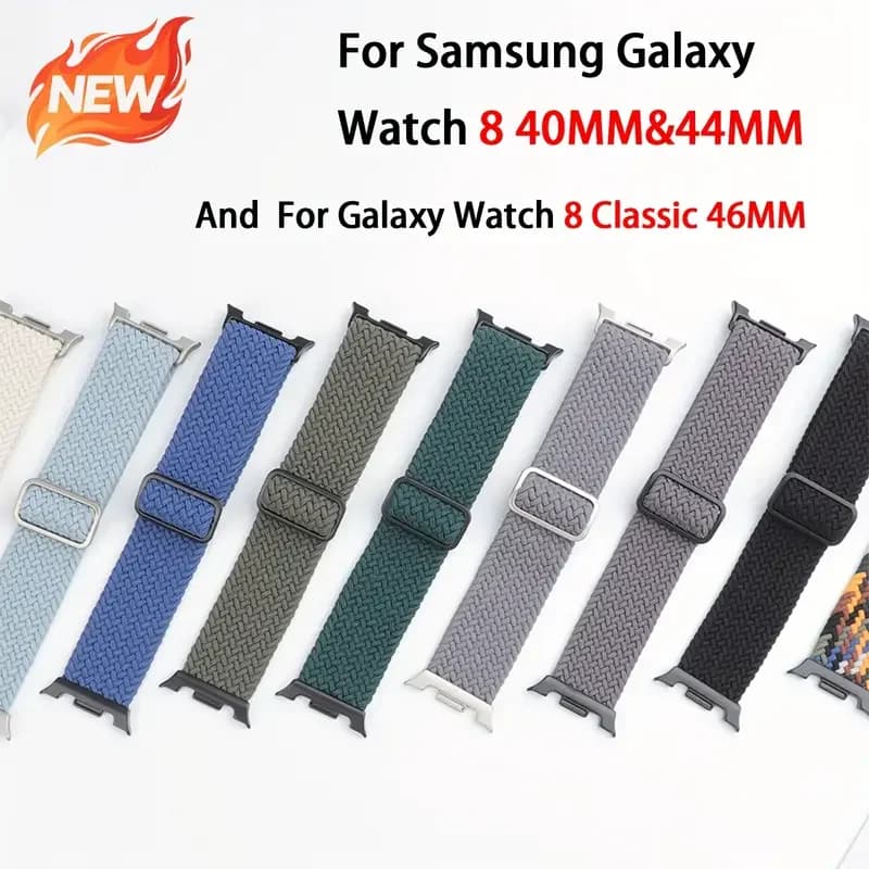 Cinturino intrecciato per Samsung Galaxy Watch 8 Strap 8 classic 44mm 40mm 46mm cinturino Bracciale correa pulseira Galaxy Watch 8 band