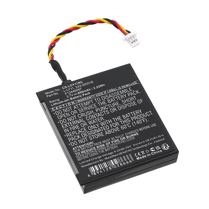 Battery for G930, G930 Headphones, G930 Headphones, MX Revolution PN: 533-000018, F12440097, L-LY11 600mAh