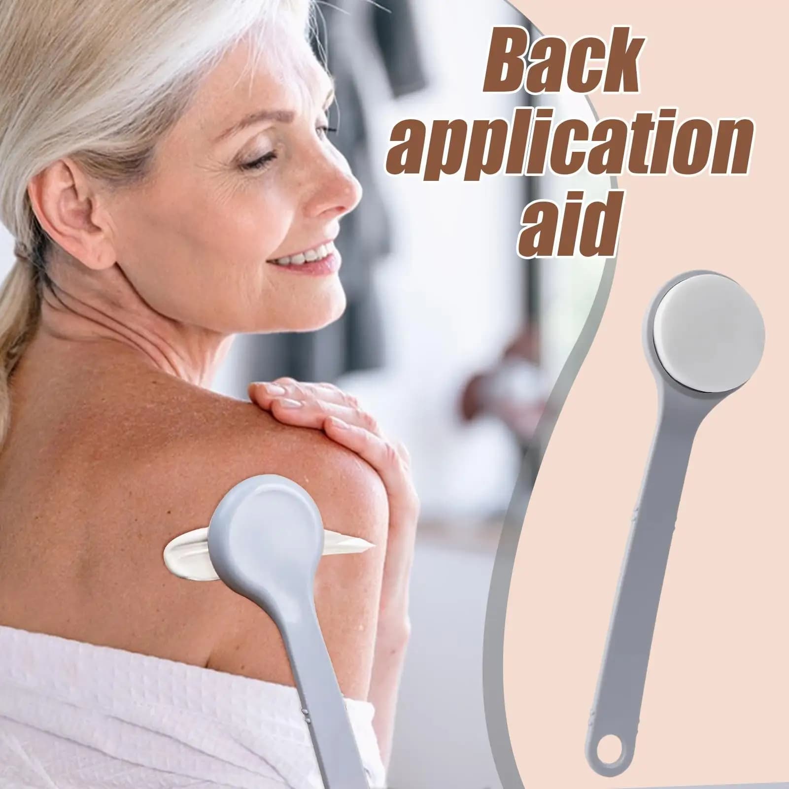Back Sunscreen Cream Applicator Long Handle Washable Medicine Apply Equipment For Teens Kids Men Women Elderly