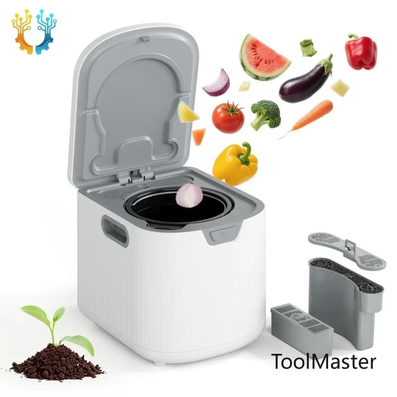 【2026】2.5L Odor-Free Indoor Compost Bin Countertop Smart Compost Bin Auto-Cleaning Smart Electric Kitchen Composter Machine