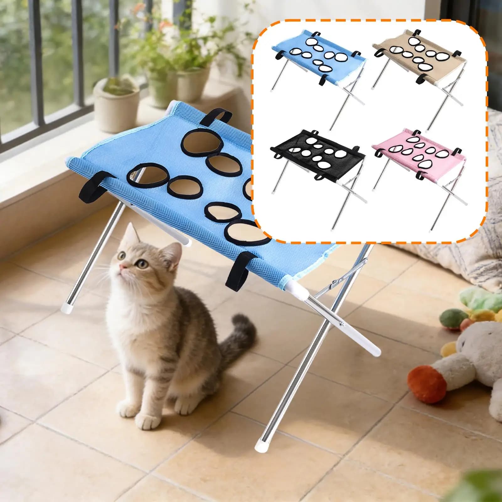 Portable Grooming Stand Pet Hammock Adjustable Cat Dog Holder Bath Nail Trimmer Restraint for Animals Cleaning Tasks