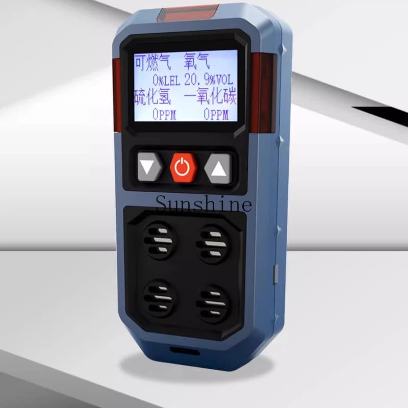 Rilevatore di gas portatile 4 in 1 Monossido di carbonio Idrogeno Solfuro Ossigeno Allarme gas combustibile