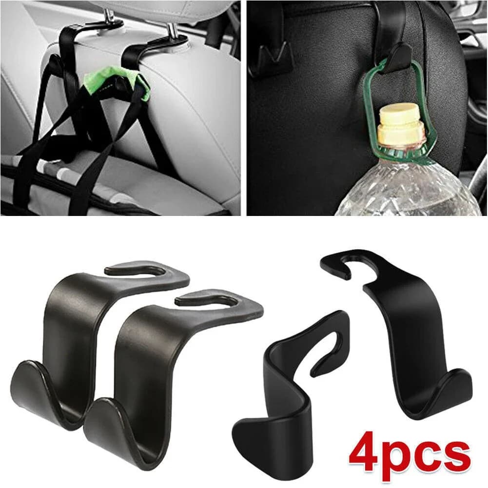 vvocci For Auto Rear Purse Bags 4PCS For Handbag Car Seat Headrest Hook Clothes CoatsSeat Organizer Hanger Storage Holder