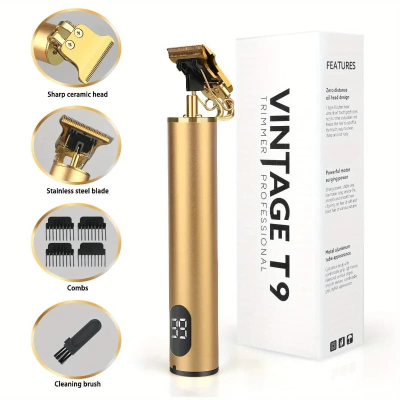 Electric Haircut T9 Wireless USB Rechargeable Haircut Razor Barba Trimmer Haircutting Kit Electric Shaft