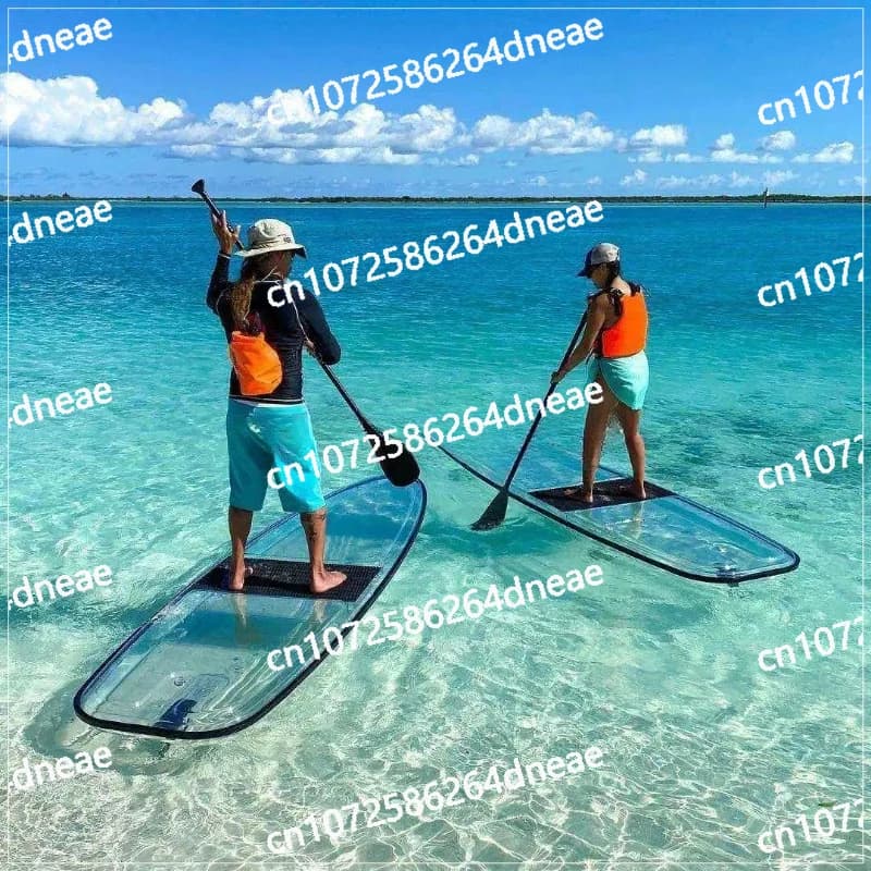 CX311 Tavola da paddle stand-up barca trasparente fondo trasparente piedino a lisca di pesce paddle board kayak