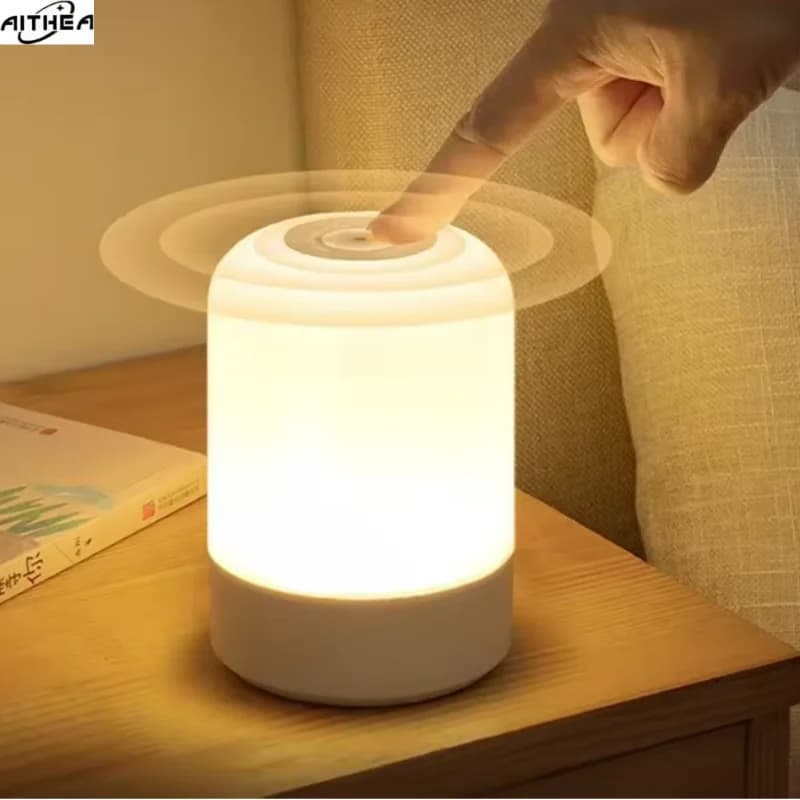 AITHEA Lampade Notturne a LED Dimmerabili, Ricaricabili, per Comodino, Illuminazione Decorativa per Camera da Letto, Lampada da Tavolo a LED con Controllo Touch