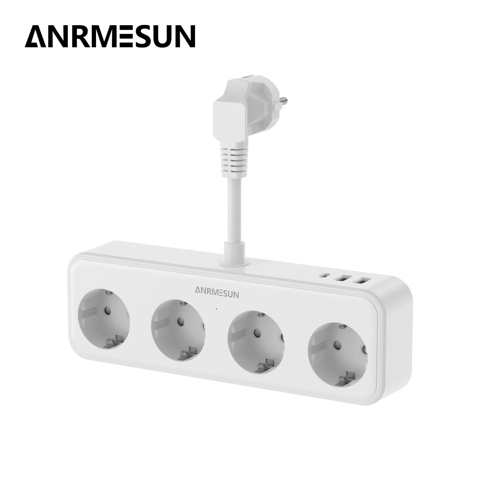 3840 W EU Ciabatta with 2 USB A ports and 1 type C 4 AC sockets fast charging socket electrical extension protection from overvoltage for the house