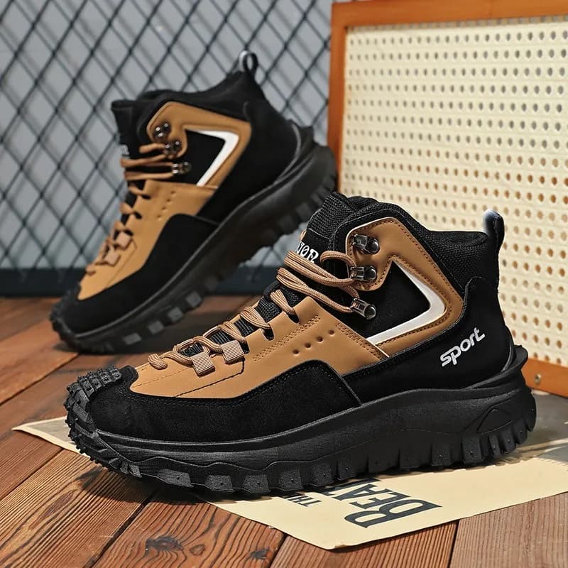 Scarpe antinfortunistiche da uomo Scarpe da ginnastica antinfortunistiche da lavoro impermeabili Stivali alti Scarpe da lavoro antiforatura per uomo Scarpe casual con piattaforma antiscivolo