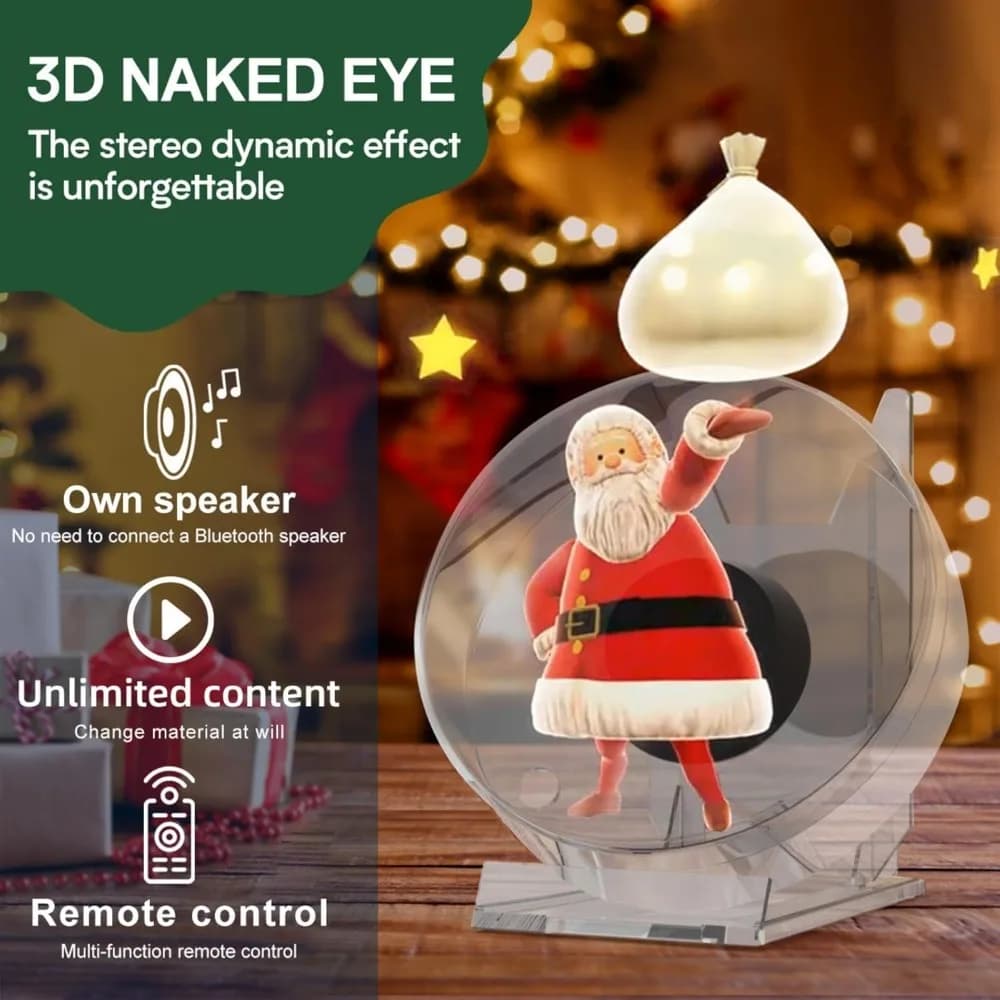 Telecomando per display video con immagine ologramma per macchina pubblicitaria a LED con supporto Mini ventola per proiettore olografico 3D da tavolo